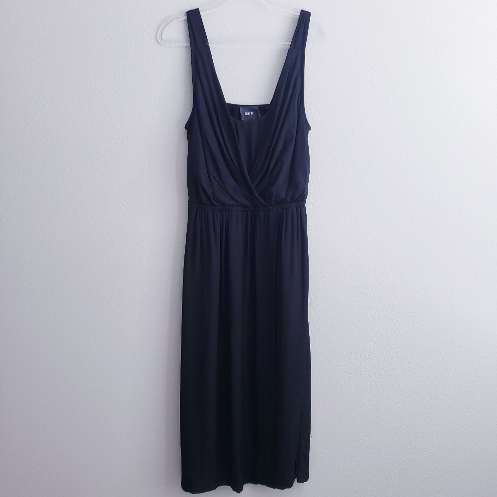 Mauve Twist Bust Midi Dress